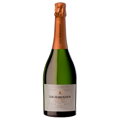 Los Haroldos Extra Brut – botella de vino espumante de Mendoza
